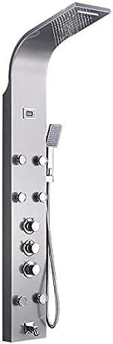 Generisch Thermostat-Duschset Wasserfall-Duschpaneel/-säule Massagedüsen Mischbatterie Handbrause Wasserhahn Turm Duschwanne Auslauf