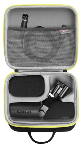 YOTESO Hard Carrying Case Compatible with Shure SM7dB/MV7 SM7B Vocal Dynamic Microphone for Hard EVA Material for Easy Travel Fits Shure SM7B/MV7/ SM7dB(Case Only)