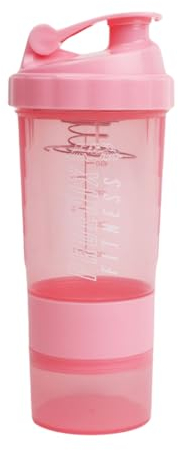 Generisch Phoenix Bouteille shaker de protéines avec compartiments de rangement, anti-fuite, sans BPA, facile à nettoyer, pour shakes en poudre, compléments alimentaires, vitamines et collations, 500