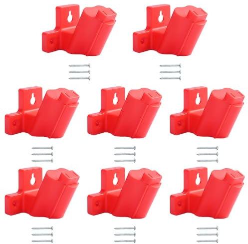 KETTKEL 8 Pack Tool Holder for Milwaukee Drill M12 12V,Wall Mount Plastic tools Storage with 24 Screws for Power Tool Storage