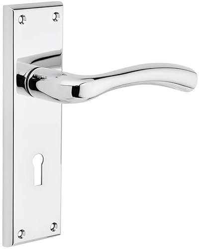 Designer Levers - Minerva Lever Lock Door Handle Polished Chrome
