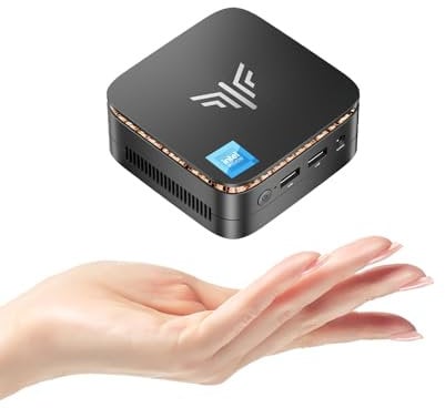 NiPoGi Essenx E1 Mini PC Windows 11 Pro Ιntel Alder Lake-N97 (Upgraded N95/N100,up to 3.6GHz)Mini Computer 16GB RAM 512GB M.2 SSD,Mini Desktop PC 4K Double Display,HDMI/WiFi/BT/LAN for School/Business
