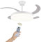 LUMIKING Ventilador de Techo Luz LED 72W Retráctil y Silencioso - Lámpara Ventilador Aspas Plegables con 3 Tonos de Luz (3000-4000-6000K) - 6 Velocidades, Memoria, Modo Verano Invierno, Ø108 cm