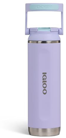 IGLOO Botella Térmica Sipper 20, Botella de Acero Inoxidable, Aislada, 0,6 L, Hermética, Violeta