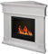 Divina Fire Camino a bioetanolo angolare biocamino da Terra ad Angolo Ford Bianco L110 x P63 x H102