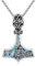 JERWLI Thors Hammer Necklace 925 Sterling Silver Mjolnir Viking Pendant Jewellery Gift for Women Men Stainless Steels Chain