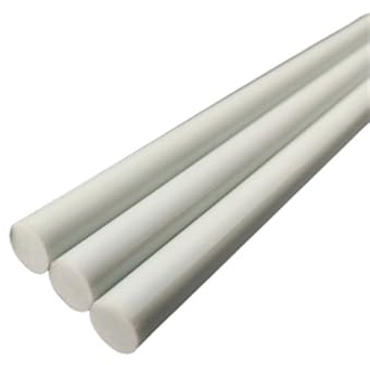 Lot de 10 tiges en fibre de verre blanche, longueur 500 mm, diamètre de la barre en fibre de verre 0,8 mm à 10 mm(8.0)