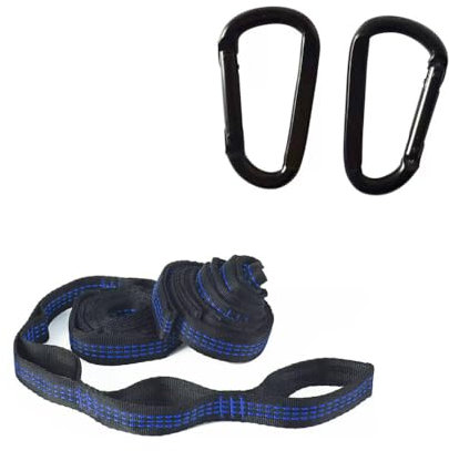 Armastuse HäNgematte Befestigungs,2m HäNgematte Seil,2er Pack HäNgematten AufhäNgung Gurte Mit 2 Hakenkarabinern FüR Camping Outdoor Reise Schaukel Baum AufhäNgung
