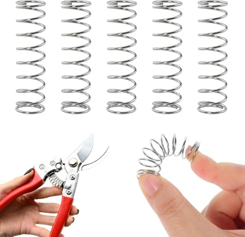PYEUIFT 5 Stück Druckfeder Zylindrische Feder für Gartenschere, Leichter Austausch, Länge: 50 mm, Lochdurchmesser: 12,8 mm, Für Gartner und DIY-Enthusiasten