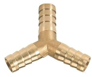 1 PZ In Ottone Barb Raccordo 2 3 4 Vie Connettore for 4mm 5mm 6mm 8mm 10mm 12mm 16mm 19mm Tubo di Rame Pagoda Raccordi for Tubi di Acqua(Y 3 Way,5mm)