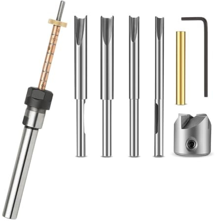 Giwnhvx Kit per la creazione di penne Albero penna e portapenne Set di rifilatura Mandrino per tornitura in legno per fare penna Lavorazione del legno Tornio Parti di ricambio Accessori A