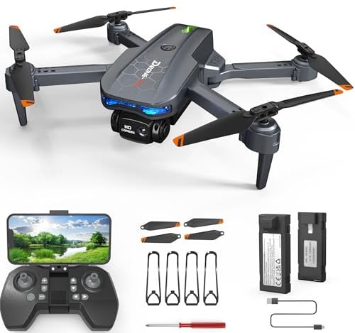 FERIETEL T29 C0 Drone with Camera 1080P, Foldable Mini Drones for Kids & Adults, RC Quadcopter for Beginners, 30 Mins Flight Time, Headless Mode, 3D Flips, 2x 1200mAh Batteries, Kids Toy Gift