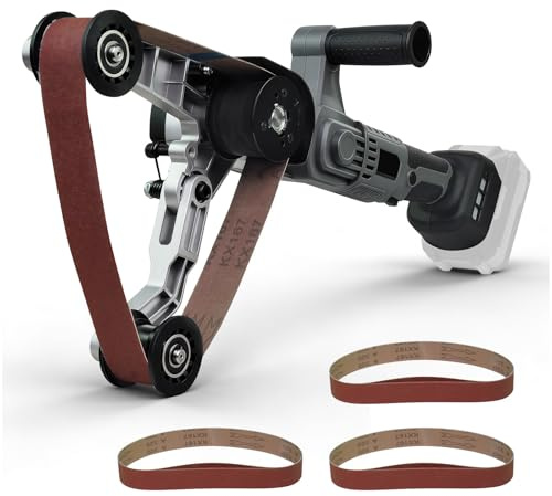 Catolsss Akku Rohrbandschleifer für Makita 18V,1.300 W mit 760 mm Schleifband,Schleifgerät mit 3 Körnungen 80/100/120,Bandschleifer zum Schleifen, Polieren und Entgraten(Ohne Akku)