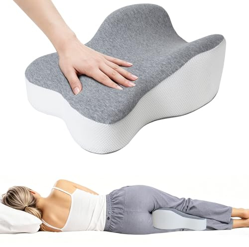 Seitenschläfer Kniekissen–Kniekissen zur Unterstützung von Hüfte, Rücken & Knie, mit Extra-Lang Ergonomischem Memory-Foam, Anti-Rutsch-Auflage und Abnehmbarem Waschbarem Bezug für ruhige Seitenschlaf