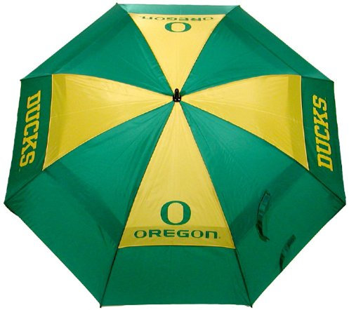 Team Golf NCAA Oregon Ducks Golfschirm 157,5 cm Golf-Regenschirm mit Schutzhülle, Doppeldach Windschutz Design, Auto Open Button