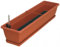 Geli Thermo Plastic Aqua Toscana Jardinière en plastique avec affichage du niveau d'eau arrosage et cache-pot 100 cm terracotta