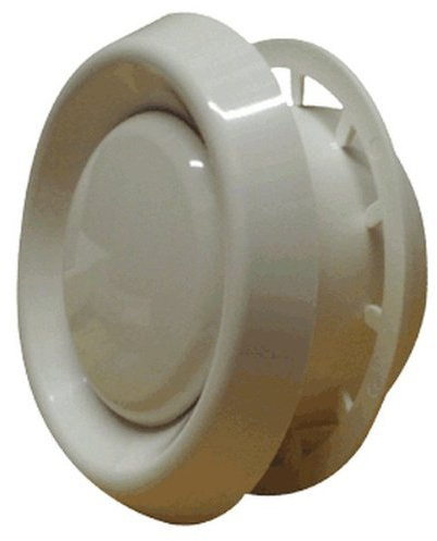 Adjustable Air Valve - Round White for 100mm/4 Duct | For adjustable ceiling air extraction