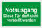 Rettungswegschild aus Aluminium - Notausgang Diese Tür darf nicht verstellt werden - 30 x 45 cm