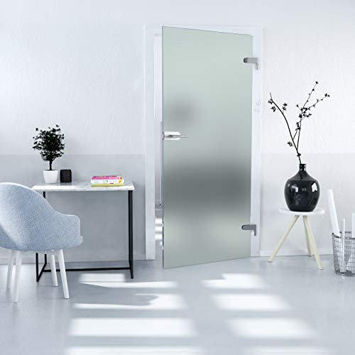 DURADOOR – Puerta de Vidrio Templado De Hojas Satinado, DIN derecha, 8 mm x 709 mm x 2097 mm, con bordes pulidos., Sin Hogar entrega