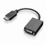 Lenovo HDMI/VGA-Adattatore per Cavo HDMI, VGA Male/Female, nero, lunghezza 0,20 m, 1 inserto/i)