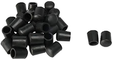 sourcing map 30 Stück Rohrstopfen Fußkappen Gummi Stuhl Tisch Fuß Rohr schläuche Endkappen 16mm Runde