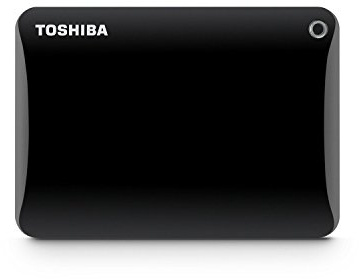 Toshiba Canvio Connect II 3TB Portable Hard Drive, Black (HDTC830XK3C1)