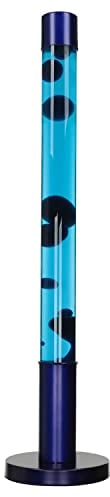 XXL Lavalampe Groß Blau Lila, Retro Lampe, kühl, mysteriös, magisch,76 cm, G9 50 W mit Kabelschalter, inklusive Leuchtmittel, Vulkan Stehlampe