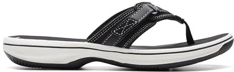 Clarks Femme Brinkley Sea Sandal, Synthétique Noir, 42 EU