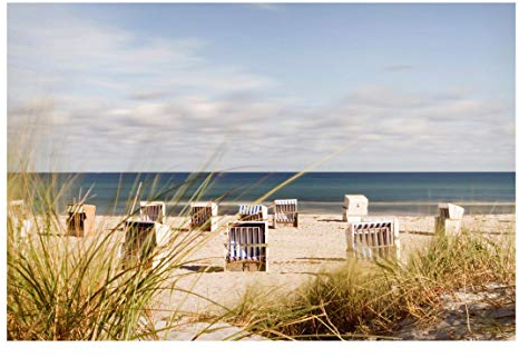 Bilderwelten Magnettafel - Ostsee und Strandkörbe - Memoboard Querformat 2:3 60cm x 90cm