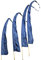 Asiastyle Balifahne | Farbe: Marineblau | 3 Meter lang | ohne Stange | aus echtem Satin | Originale Umbul Fahne