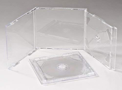 Vision Media® 3 X Double Clear CD Jewel Case - Professional Grade Quality - 10.4mm Spine