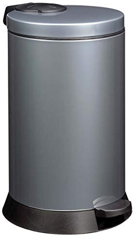 Poubelle à Pédale, 20 L, Gris/Argent/Vernis