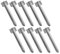 Pack of 10 x Timber Railway Sleeper Connecting Planters Retaining Walls Driveway Path Straight Edge Edging Bracket Heavy Duty - British Galvanised Steel