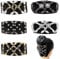 besbomig 5 Stücke Haarspange Stretch Haarkamm Elastisch Haar Klammern Dehnbar Kamm Haarnadeln für Damen Mädchen - Doppel Steckkamm Haarklamm Haarschmuck Damen DIY Haar Styling Werkzeug