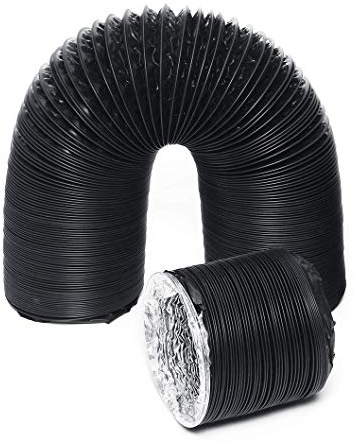 AZITICY Lüftungsschlauch Abluftschlauch Aluflexrohr PVC Ablufttrockner - 100mm Alu-Flexschlauch Flexrohr Luftschlauch Alurohr für Mobile Klimaanlage, Dunstabzugshaube (100mm*2m)