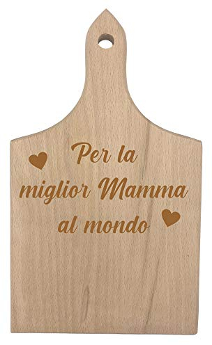 Incidiamo Tagliere da Cucina Festa della Mamma per la miglior Mamma al Mondo - Idea Regalo Mamma