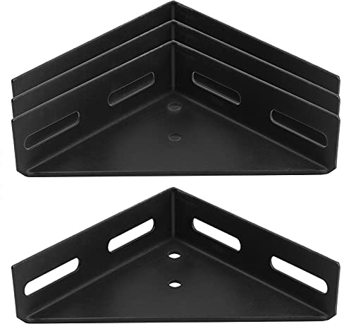 heneng 4 Stück 17,8 x 17,8 cm Bett-Eckstütze, Metall-Dreieck-Strebenverschluss, 0,3 cm dick, maximale Tragkraft je 119,7 kg