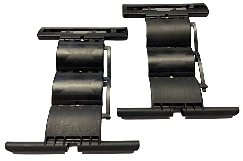 Rollwin 15x Hochschiebesicherung Rolladen starre Wellenverbinder 3-gliedrig Rolladen Aufhänger Clipverbinder für Rolladenmotor starrer Anschlag Einbruchhämmung