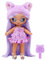 Na! Na! Na! Surprise Serie Sweetest Gems - VALENTINA LOVELY - Muñeca de moda suave de 19 cm, inspirada en la piedra Amatista - Con pelo morado, vestido, gorro y cepillo - Coleccionable - Edad 5+ años