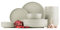 Konsimo. Geschirrset 6 Personen - VICTO Teller Set Modern 18 Teilig - Tafelservice & Geschirrsets - Kombiservice 6 Personen - Steingut Service für Familie - Geschirr Beige - Plates - Essgeschirr