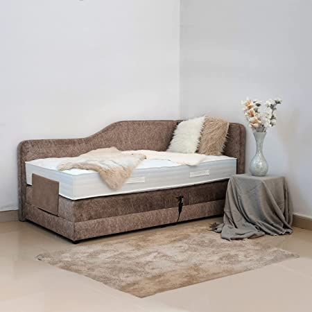 PAARA Boxspringbett | 10.000 Newton Motorleistung | Antirutsch-Matten | Royal-WS® Taschenfederkern Matratze mit GELAX® Topper Kern | Made in Germany (100 x 190 cm)
