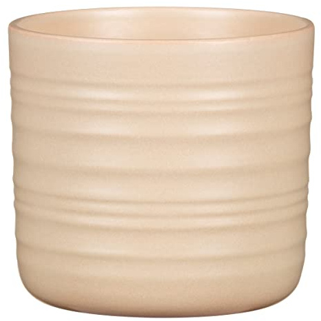 Scheurich Cottage, Blumentopf aus Keramik, Farbe: Dry Reed, 19,6 cm Durchmesser, 17,9 cm hoch, 6,9 l Vol.