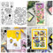Sredwtk Bienen Blumen Erdbeeren Stanzschablonen und Stempelset,Stempel und Stanzen Set,Silikonstempel und Stanzen Set,Clear Stamp und Stanzschablone Für DIY Scrapbooking Fotoalbum Dekor Karten