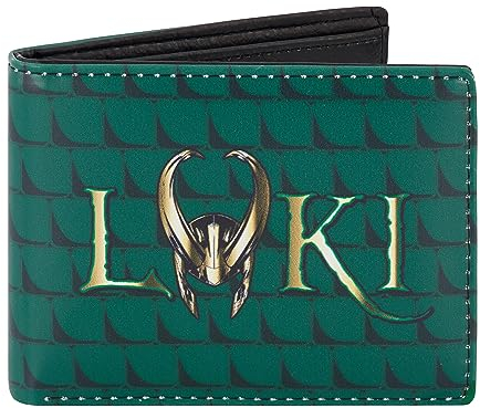 Concept One Marvel Loki Geldbörse, schmale Faltbörse mit dekorativer Blechhülle für Damen und Herren, Mehrfarbig, Mehrfarbig/Meereswellen (Ocean Tides), Einheitsgröße, Marvel Loki Geldbörse, Slim