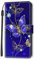 Adolasx Kompatibel für ZTE Blade A73 4G Hülle Leder mit Band Motiv Kartenfach Silikon Klappbar Flip Tier Hüllen [Magnetisch] Handyhülle Bumper PU Cover Case - Blau