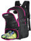 LARIPOP Große Fußballtasche - Jugend-Fußballrucksack und Taschen für Basketball, Volleyball und Fußball, Sporttasche, separates Schuh- und Ballfach., Rosenrot, 17.7*12.6*8.3, Volleyball, Fußball,