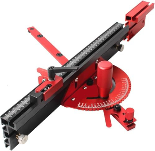 JCFANTS Precision Miter Gauge for Maximum Stock Support and a Repetitive Cut Flip Stop