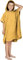 normani Kinder-Badeponcho Strandponcho - Handtuch-Poncho aus 100% natürlicher Bio-Baumwolle Handtuch Cape Badetuch mit Kapuze für Jungen und Mädchen ab 2 Jahren Farbe Gelb Größe 75 x 90 cm