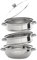 Wensiy 3/5 Kochtopf Set, Edelstahl Dampfgarer Dampfkochtopf Kochtopf Dampfkocher Mit Glasdeckel Dampfgarer/Suppentopf Steamer Für Dämpfen von Mais, Fisch, Huhn (Silber, 3-stufige, 28cm)