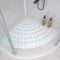 KOVOSCH Corner Non-Slip Anti-Mould Shower Mat, 54*54 Quadrant for Inside Bath, Curved for Shower or Tub, Safety Mat With Drain Hole, Machine Washable Antibacterial (White, 54*54 cm)